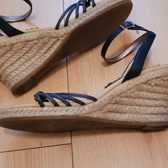 Brass Plum Espradilles with Ankle Straps Size 6 - Picture 6 of 6